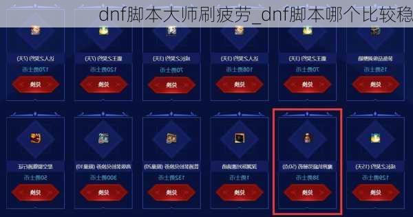 dnf脚本大师刷疲劳_dnf脚本哪个比较稳