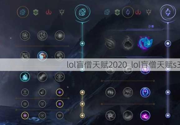 lol盲僧天赋2020_lol盲僧天赋s3