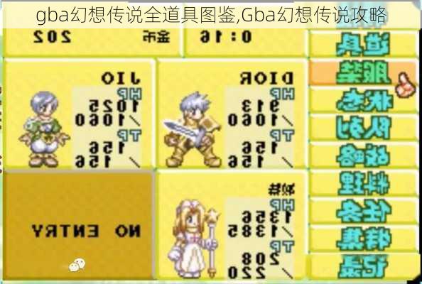 gba幻想传说全道具图鉴,Gba幻想传说攻略