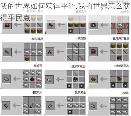 我的世界如何获得平滑,我的世界怎么获得平民点