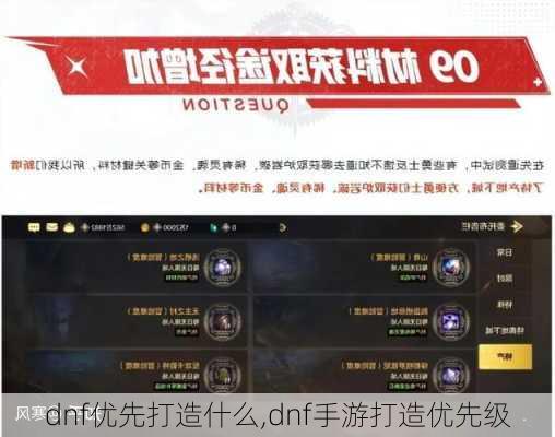 dnf优先打造什么,dnf手游打造优先级