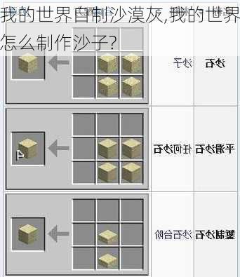 我的世界自制沙漠灰,我的世界怎么制作沙子?
