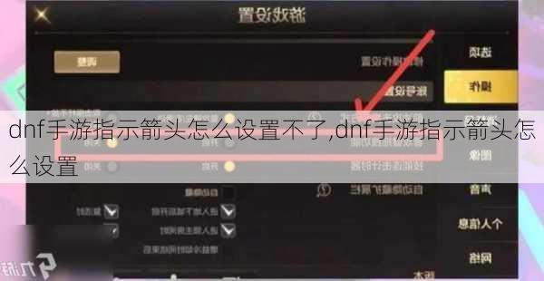 dnf手游指示箭头怎么设置不了,dnf手游指示箭头怎么设置