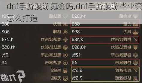 dnf手游漫游氪金吗,dnf手游漫游毕业套怎么打造