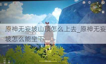 原神无妄坡山顶怎么上去_原神无妄坡怎么能坐下