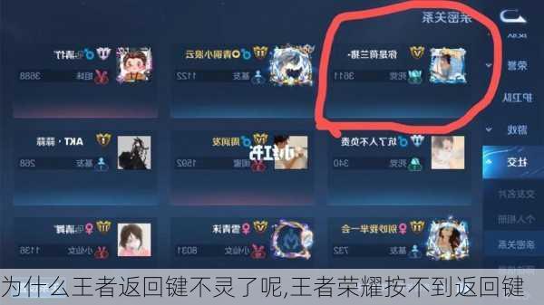 为什么王者返回键不灵了呢,王者荣耀按不到返回键