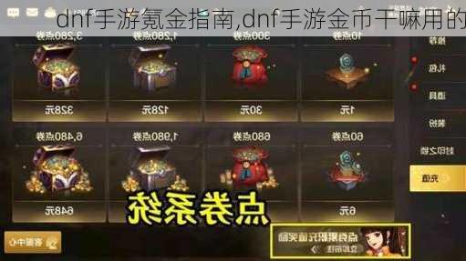 dnf手游氪金指南,dnf手游金币干嘛用的