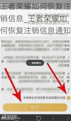 王者荣耀如何恢复注销信息_王者荣耀如何恢复注销信息通知