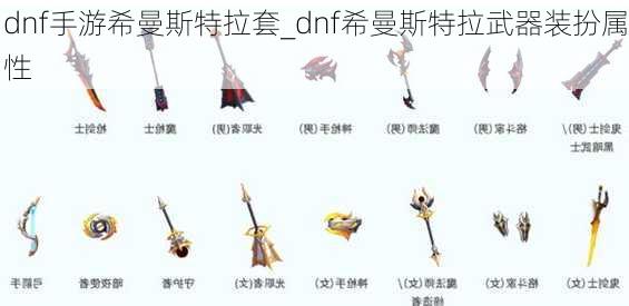 dnf手游希曼斯特拉套_dnf希曼斯特拉武器装扮属性