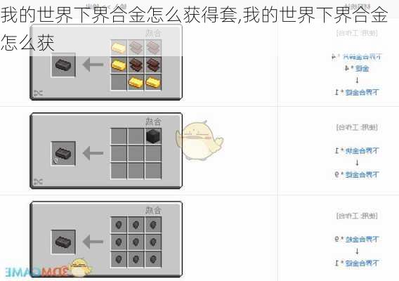 我的世界下界合金怎么获得套,我的世界下界合金怎么获