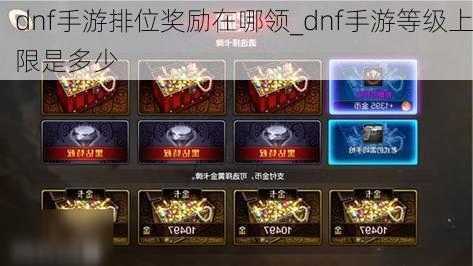 dnf手游排位奖励在哪领_dnf手游等级上限是多少