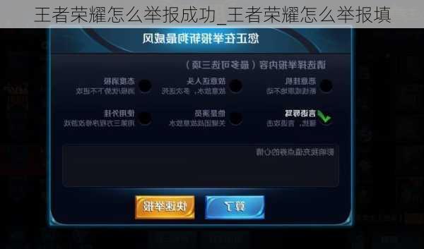 王者荣耀怎么举报成功_王者荣耀怎么举报填
