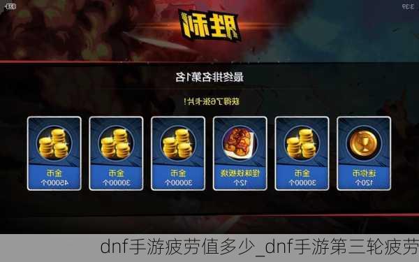 dnf手游疲劳值多少_dnf手游第三轮疲劳