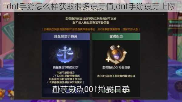 dnf手游怎么样获取很多疲劳值,dnf手游疲劳上限