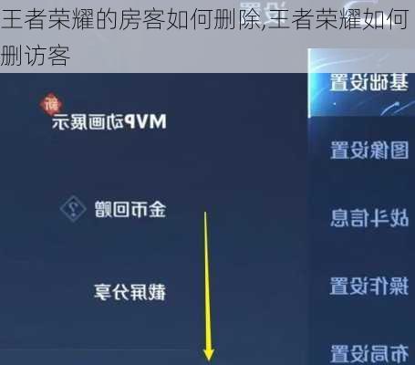 王者荣耀的房客如何删除,王者荣耀如何删访客