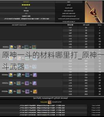 原神一斗的材料哪里打_原神一斗武器