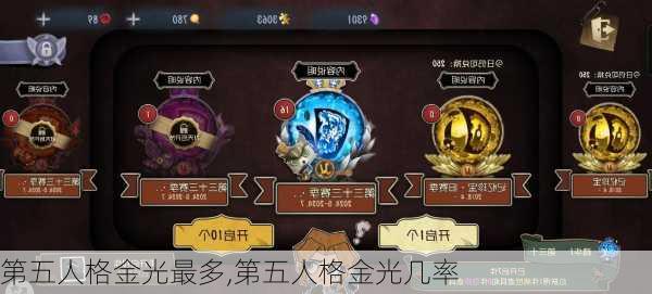 第五人格金光最多,第五人格金光几率