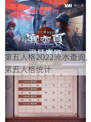 第五人格2022流水查询,第五人格统计