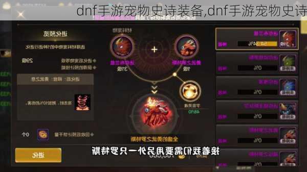 dnf手游宠物史诗装备,dnf手游宠物史诗