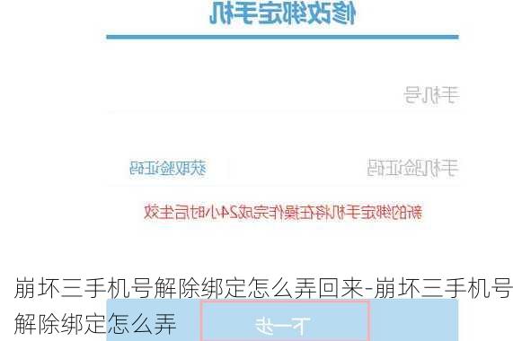 崩坏三手机号解除绑定怎么弄回来-崩坏三手机号解除绑定怎么弄