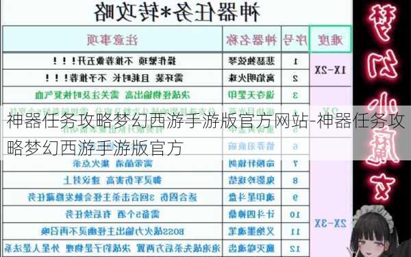 神器任务攻略梦幻西游手游版官方网站-神器任务攻略梦幻西游手游版官方