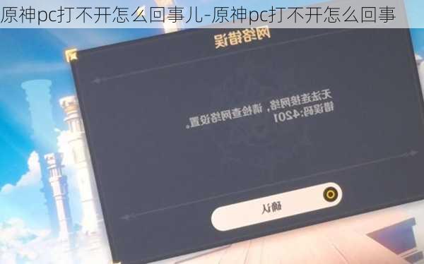 原神pc打不开怎么回事儿-原神pc打不开怎么回事