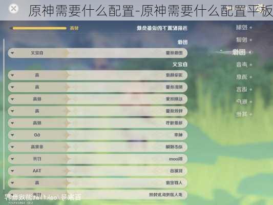 原神需要什么配置-原神需要什么配置平板
