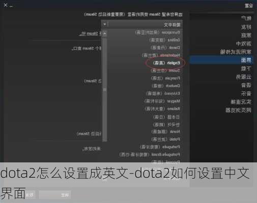 dota2怎么设置成英文-dota2如何设置中文界面