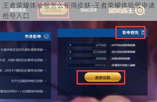 王者荣耀体验服怎么获得皮肤-王者荣耀体验服申请抢号入口