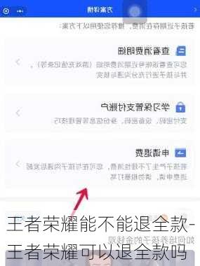 王者荣耀能不能退全款-王者荣耀可以退全款吗