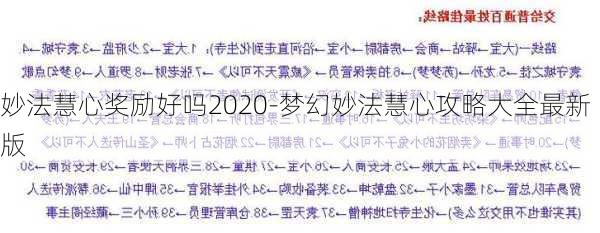 妙法慧心奖励好吗2020-梦幻妙法慧心攻略大全最新版