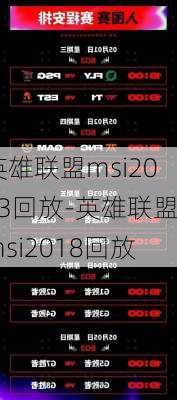 英雄联盟msi2023回放-英雄联盟msi2018回放